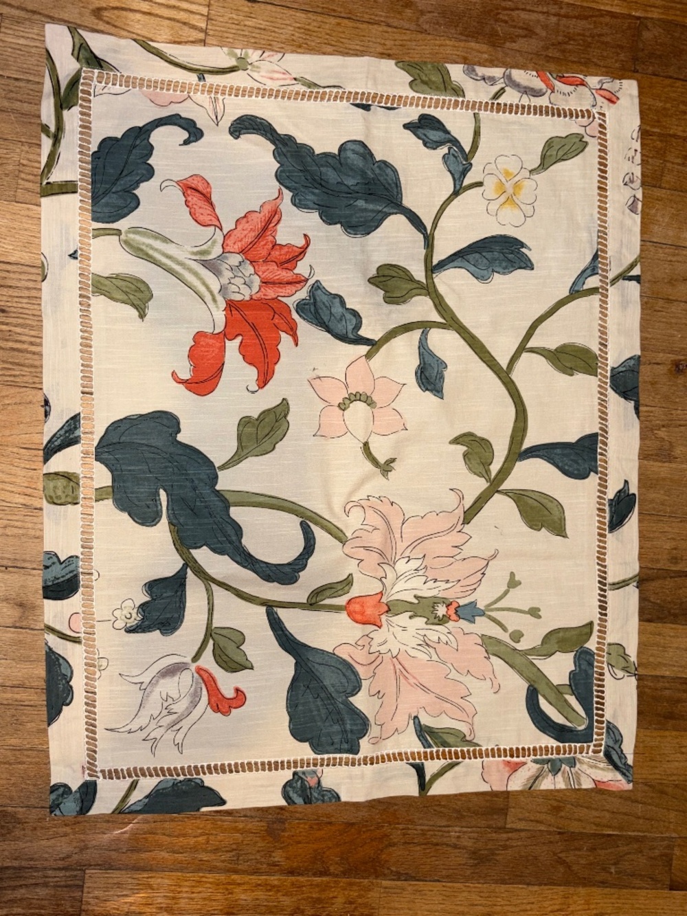 Anthropologie Hattie Cotton Slub Floral Standard Sham